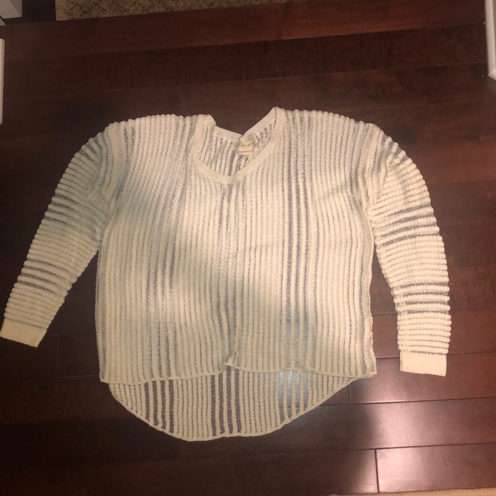 White see through sweater